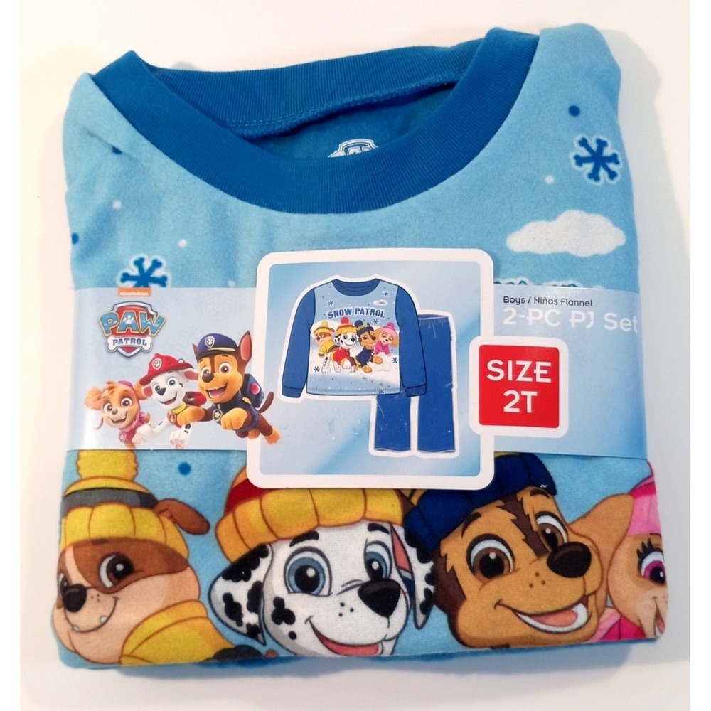 New Paw Patrol Snow Patrol Boy's 2 Pc Fleece Pajama Set, 2T